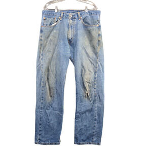 Levi's 505 Men's Straight Jeans Blue 36x30 5-Pocket Medium Wash Cotton